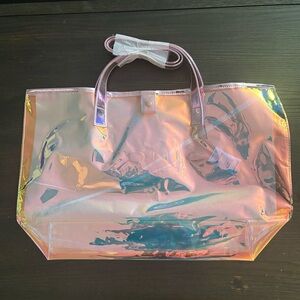 NEW Paris Hilton Holographic Pink Tote Bag